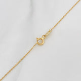 Cadena Aro Seguido Placa Corazon 2.4g / 18 in / 1mm Dos Oros Amarillo Blanco 18K