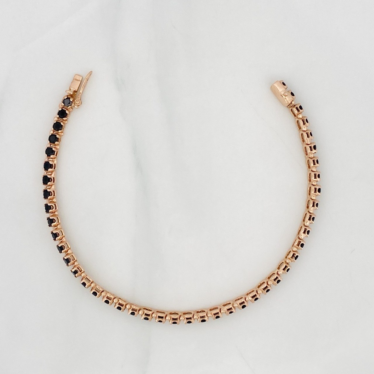 Pulso Tennis 9.15g / 6 3/4 in / 4.1mm Oro Rosa 18K