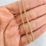Cadena Cubana 2.1g / 18 in / 2.3mm Oro Amarillo 18K