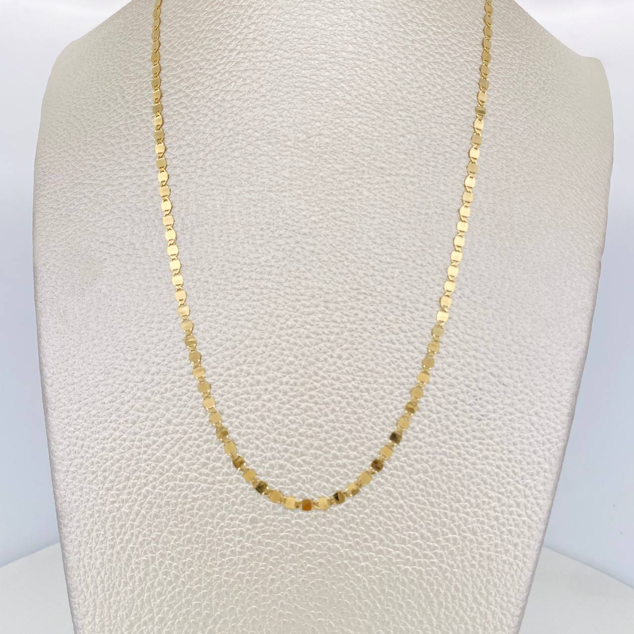 Chain Flower Mirror 2.3g / 18 in / 2.3mm Yellow Gold 18K
