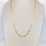 Chain Flower Mirror 2.3g / 18 in / 2.3mm Yellow Gold 18K