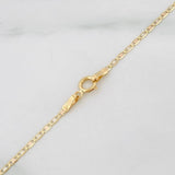 Cadena Escalera Plana 1.15g / 16 in / 1.2mm Tres Oros 18K