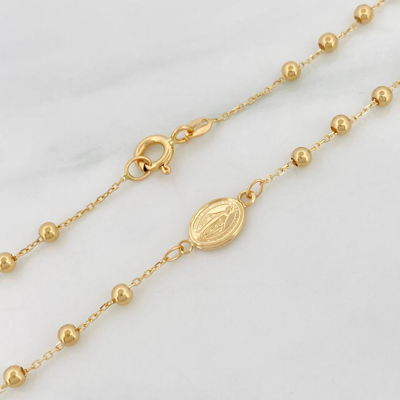 Miraculous Virgin Rosary Chain 3.1g / 18 in / 2.5mm 18K Yellow Gold