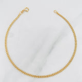 Cuban Links Bracelet 0.8g / 7 3/4 in / 1.95mm 18K Yellow Gold