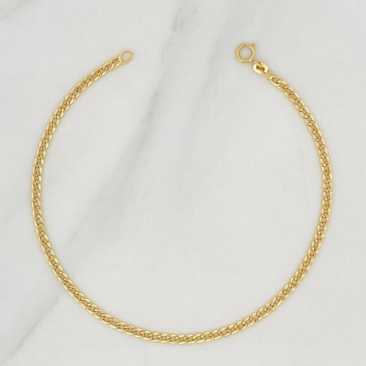 Cuban Links Bracelet 1.15g / 7 3/4 in / 2.4mm Yellow Gold 18K