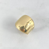 Smooth Signet Ring 7.1gr / Size 5 3/4 / White Zircons 18K Yellow Gold