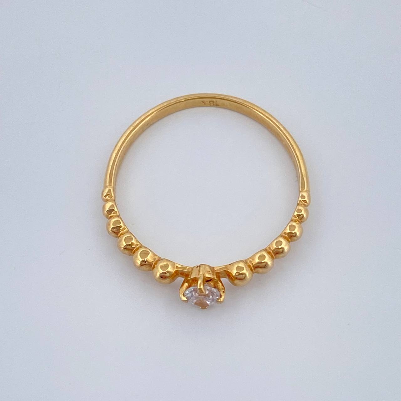 Anillo Churumbela Esferas 1.35gr / T5 1/2 / Oro Amarillo 18K %