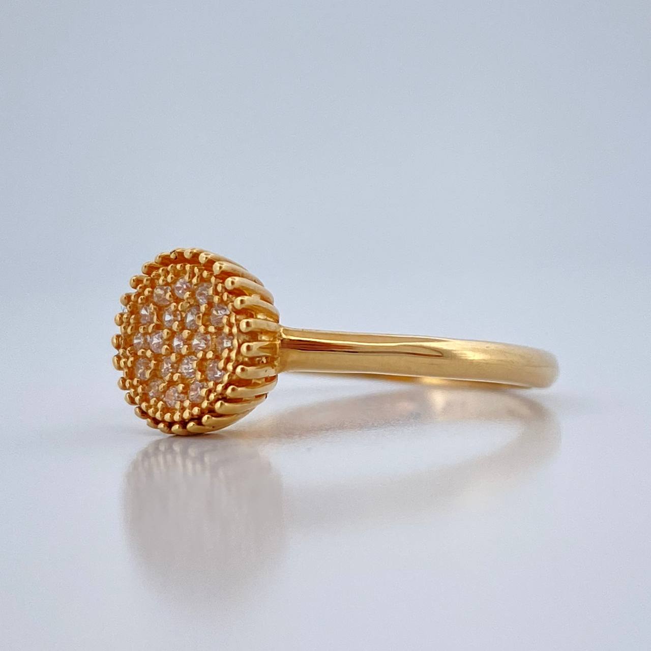 Anillo Halo Solitario 2gr / T6 1/2 / Oro Amarillo 18K %