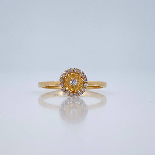 Halo Circle Ring 1.85gr / T5 1/2 / Yellow Gold 18K %