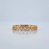 Anillo Corazones 1.2gr / T6 1/4 / Oro Amarillo 18K %