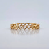 Anillo Corazones 1.2gr / T6 1/4 / Oro Amarillo 18K %