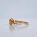 Anillo Flor Linea Doble 1.55gr / T6 3/4 / Oro Amarillo 18K %