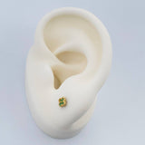 Clover Stud Earrings 0.6gr / 3.6mm 18K Yellow Gold %