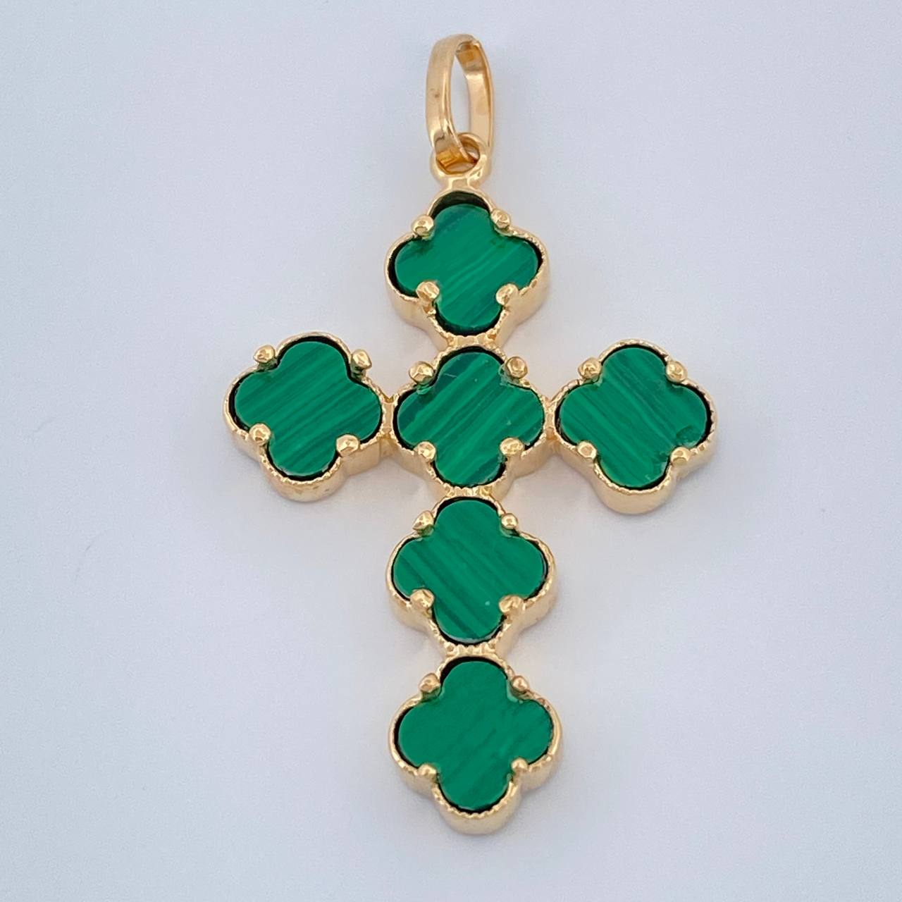 Dije Cruz Trebol 2.5gr / 1 1/2 in / Oro Amarillo Nac.Esp. 18K &