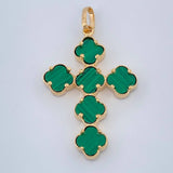 Dije Cruz Trebol 2.6gr / 1 1/2 in / Oro Amarillo Nac.Esp. 18K %