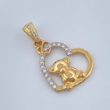Dije Corazon Oso 2.45gr / 1 in / Oro Amarillo 18K %