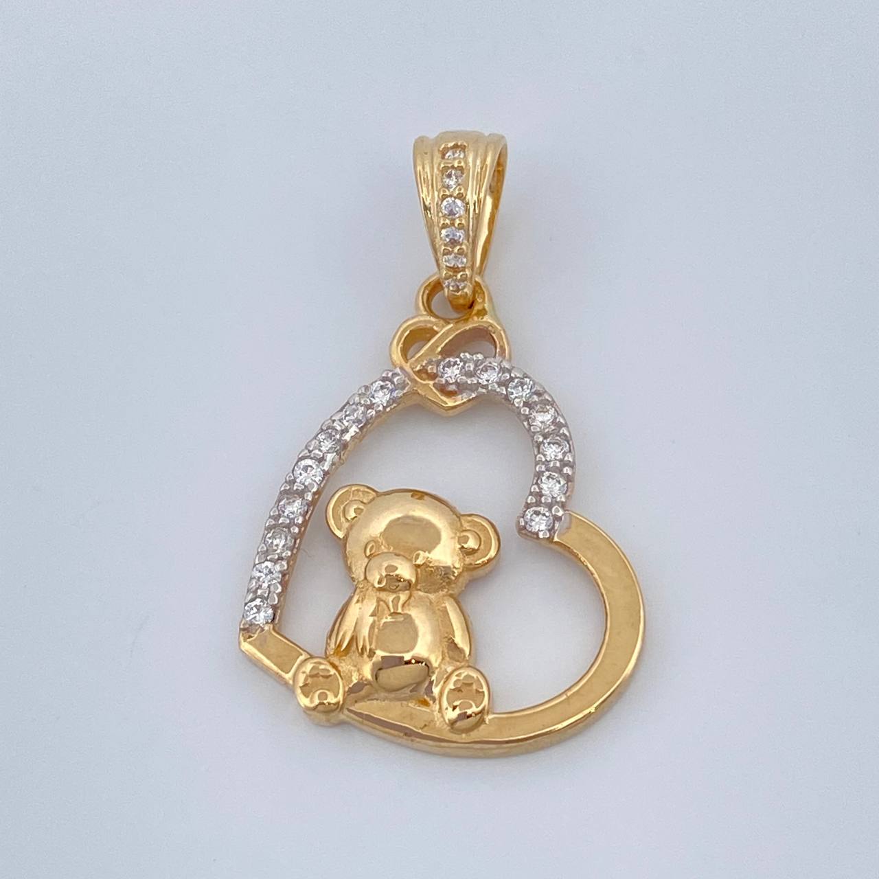 Dije Corazon Oso 2.45gr / 1 in / Oro Amarillo 18K %