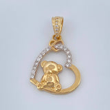 Dije Corazon Oso 2.45gr / 1 in / Oro Amarillo 18K %