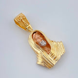 Dije Rostro Cristo 3.55gr / 1 in / Tres Oros 18K %