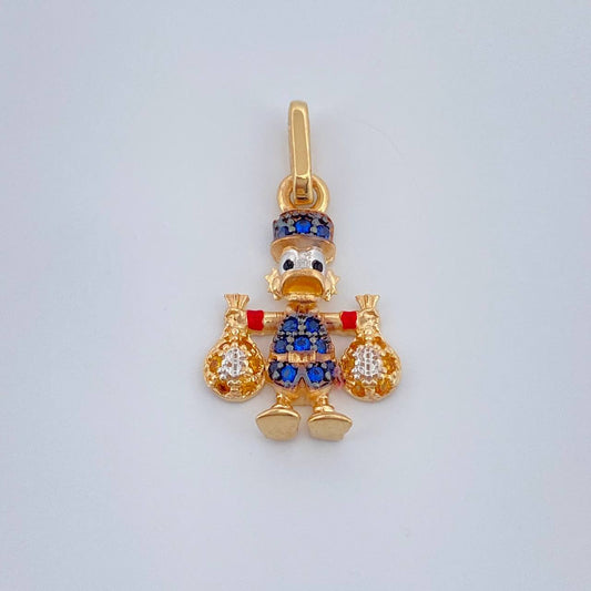 Dije Pato Bolsa Dinero 1.6gr / 3/4 in / Tres Oros 18K %