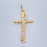 Dije Cruz Curva 1.6gr / 1 1/4 in / Oro Amarillo 18K %