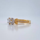 Anillo Mariposas 2.7gr / T7 3/4 / Dos Oros Amarillo Blanco 18K %