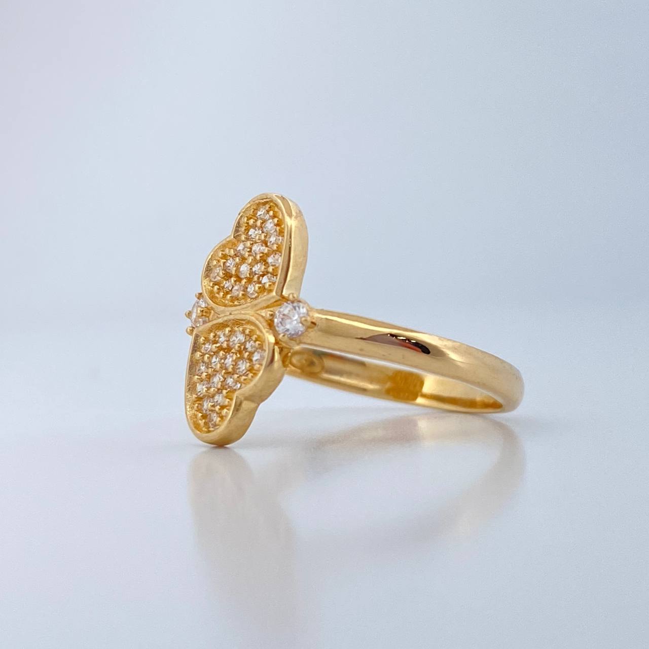 Anillo Corazones 2.65gr / T6 / Oro Amarillo 18K %
