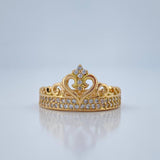 Anillo Corona Corazon 2.75gr / T6 1/2 / Oro Amarillo 18K %