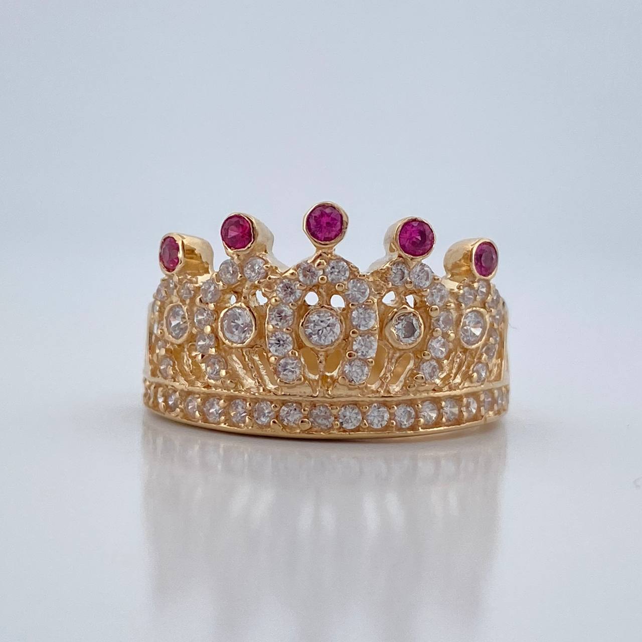 Anillo Corona Reina 4.65gr / T7 / Oro Amarillo 18K %