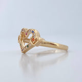 Anillo Corazones 2.1gr / T6 3/4 / Oro Amarillo 18K %