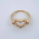 Anillo Corazones 2.3gr / T6 / Oro Amarillo 18K %
