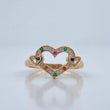 Anillo Corazones 2.3gr / T6 / Oro Amarillo 18K %