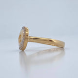Anillo Fe 2.5gr / T7 3/4 / Dos Oros Amarillo Blanco 18K %