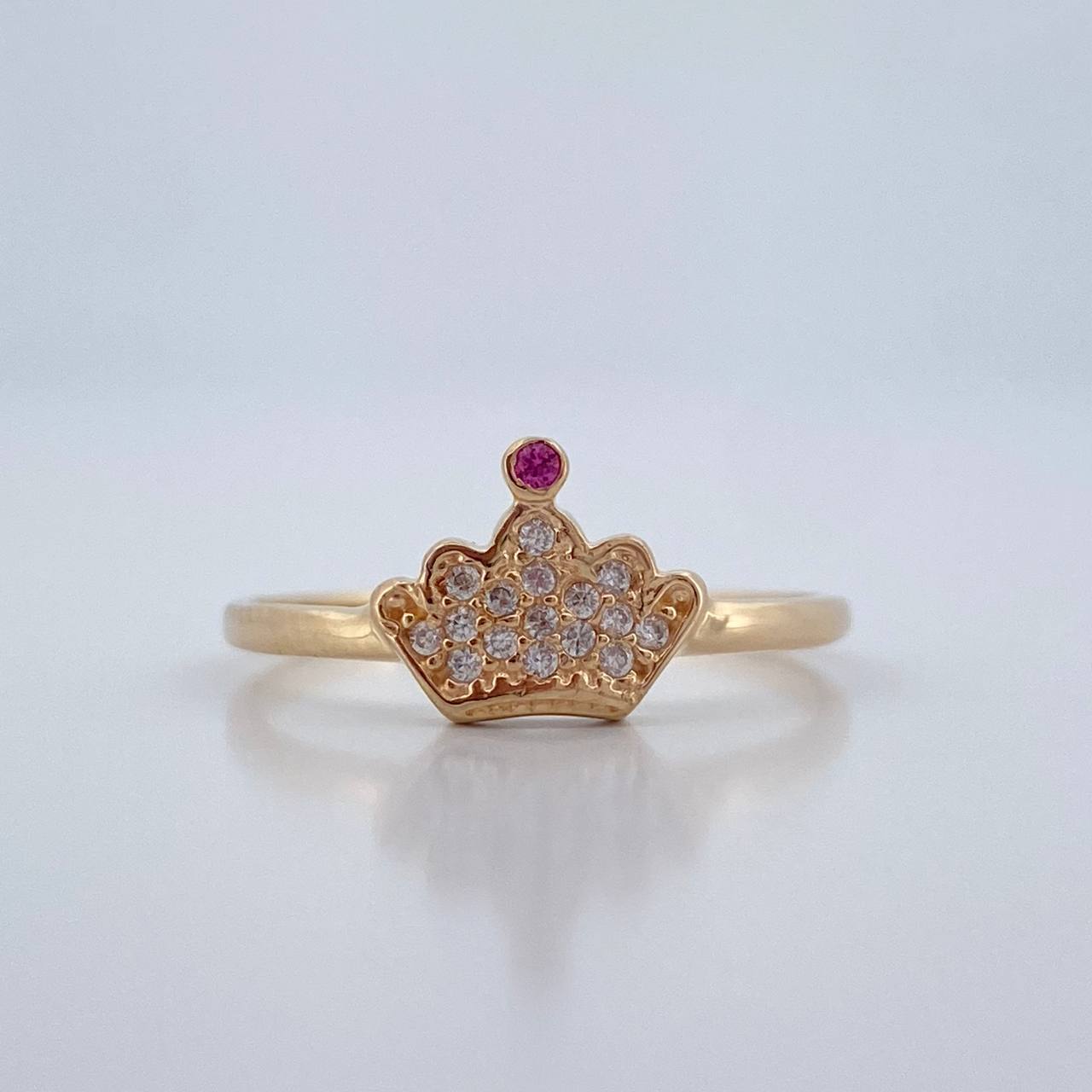 Anillo Corona 1.6gr / T7 1/4 / Oro Amarillo 18K %