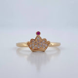 Anillo Corona 1.6gr / T7 1/4 / Oro Amarillo 18K %