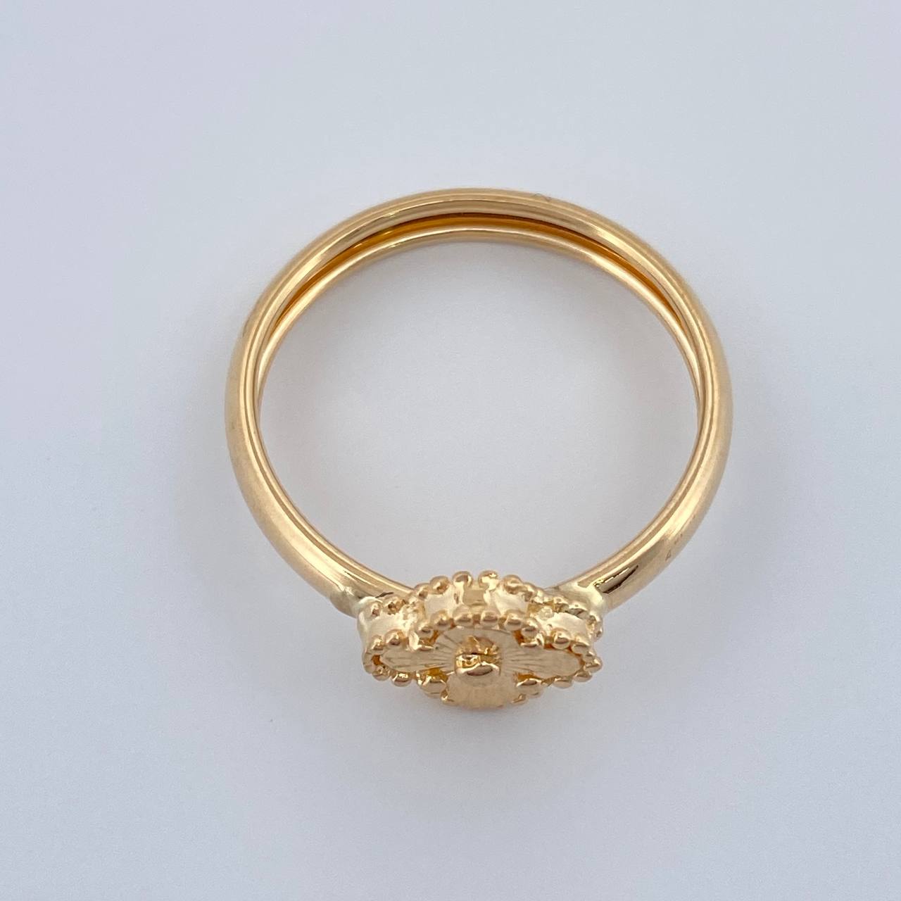 Anillo Trebol 2.15gr / T8 / Oro Amarillo 18K %