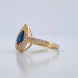 Anillo Halo Gota 2.35gr / T6 1/2 / Oro Amarillo 18K %