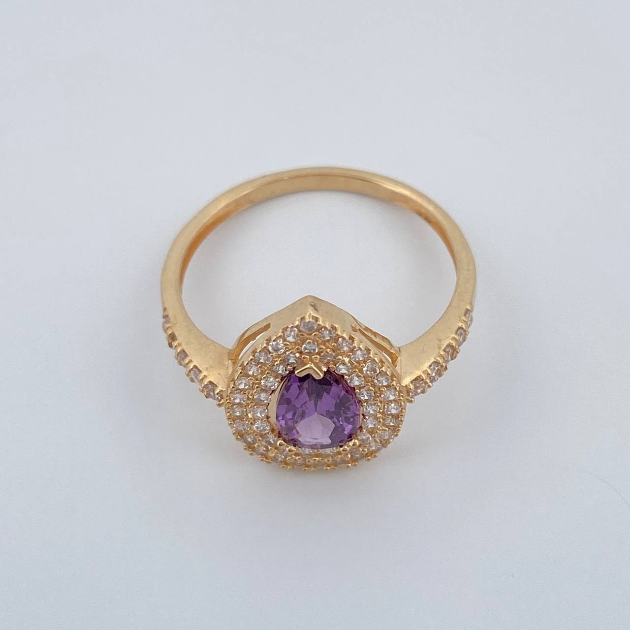 Anillo Halo Gota 2.5gr / T7 1/2 / Oro Amarillo 18K %