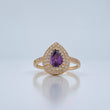 Anillo Halo Gota 2.5gr / T7 1/2 / Oro Amarillo 18K %