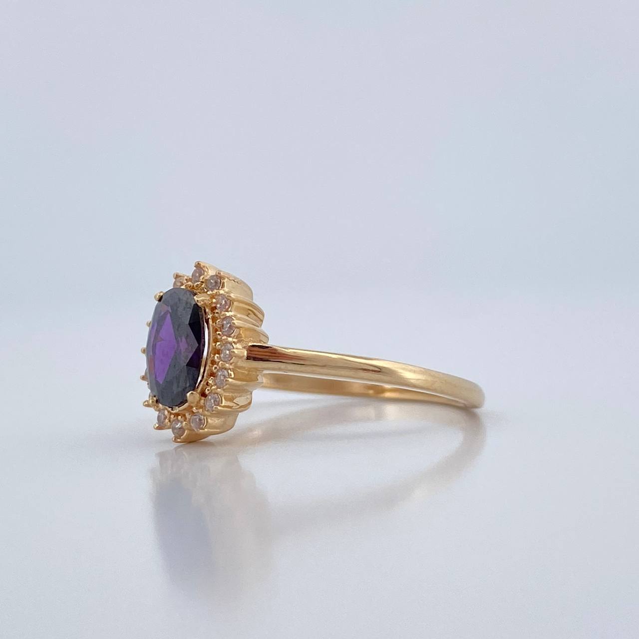 Anillo Halo 2.4gr / T6 3/4 / Oro Amarillo 18K %