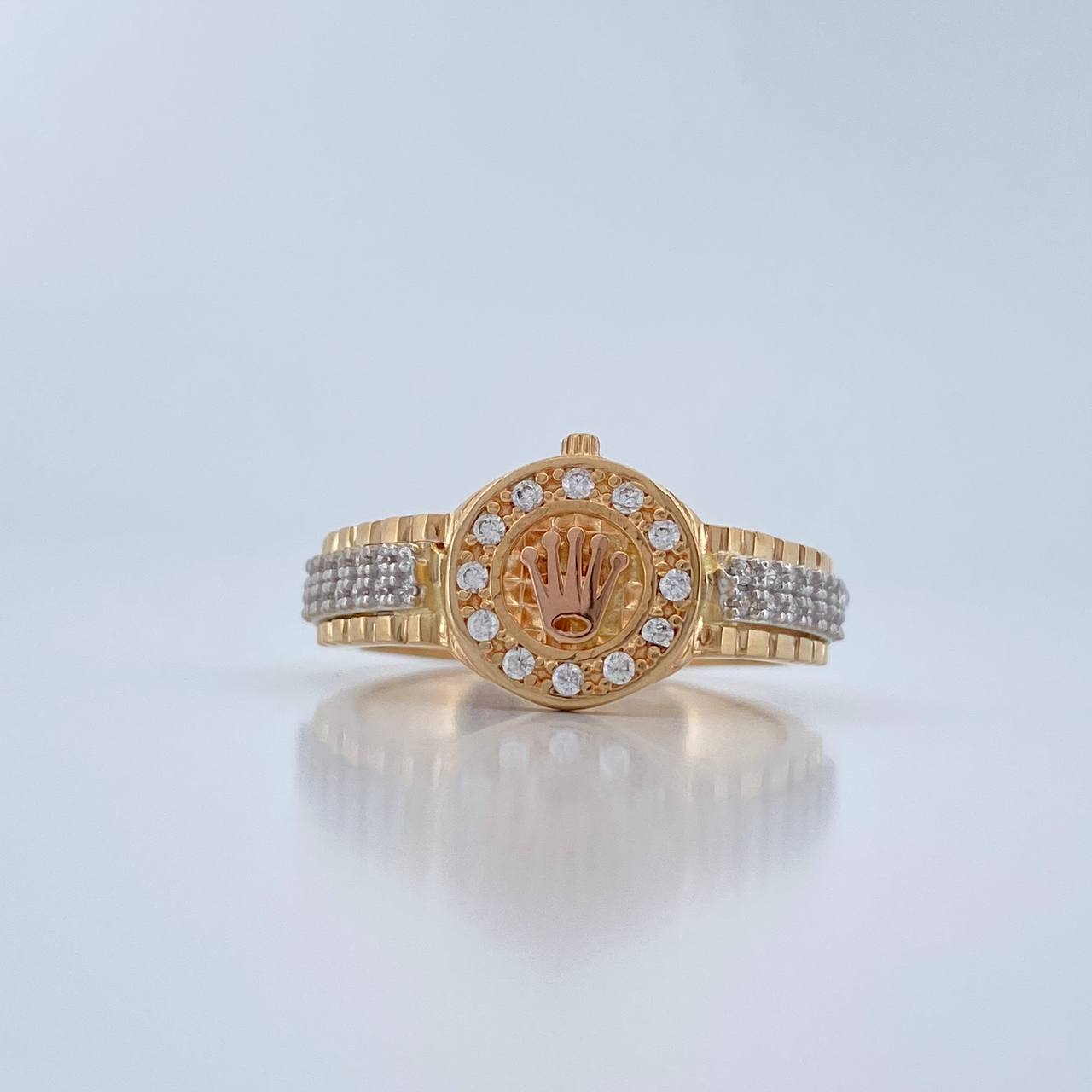 Crown Ring 5gr / T8 1/4 / 18K Three Golds %