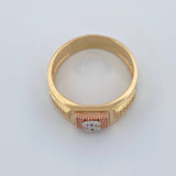 Anillo Signo Peso 6.2gr / T10 / Tres Oros 18K %