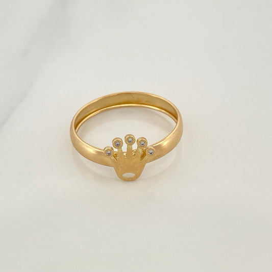 Crown Ring 1.1gr / T7 3/4 / Yellow Gold 18K %