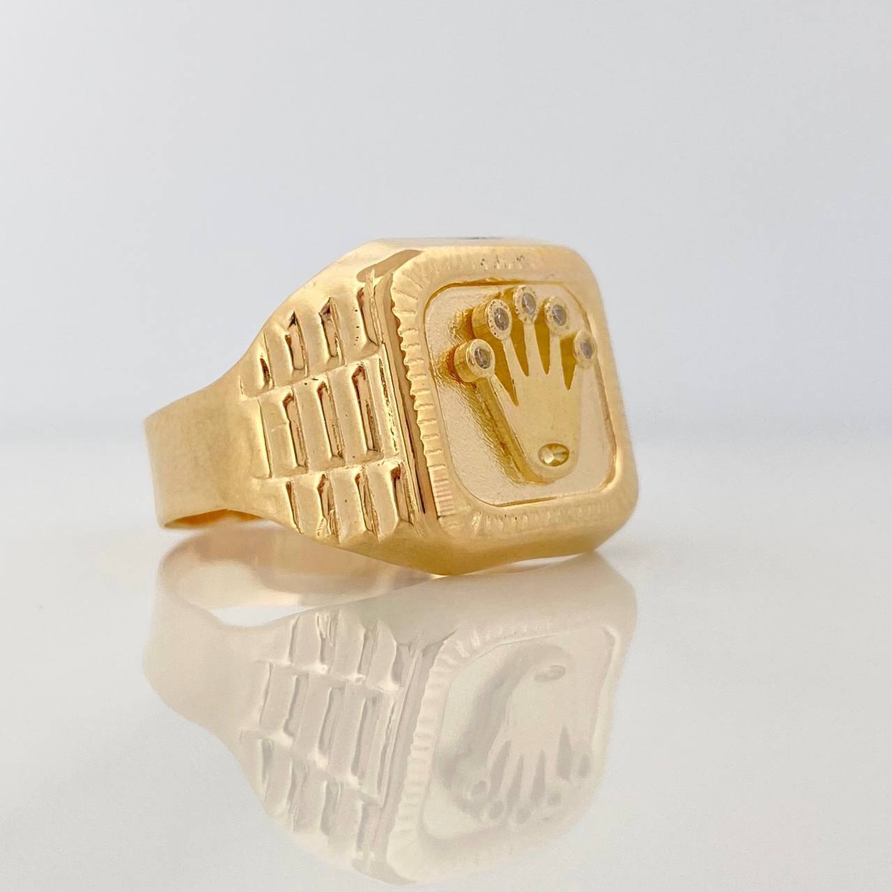Anillo Sello Corona 3.55gr / T9 / Oro Amarillo 18K %