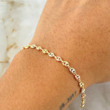 Bracelet GC 3gr / 7.9in / Three Golds 18K *