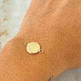 Herraje Letra Circulo M 0.35 g / 1/2 in Oro Amarillo 18K