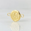 Herraje Letra Circulo M 0.35 g / 1/2 in Oro Amarillo 18K