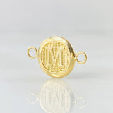 Herraje Letra Circulo M 0.35 g / 1/2 in Oro Amarillo 18K