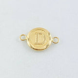 Charm Letter Circle D 0.4 g / 1/2 in Yellow Gold 18K