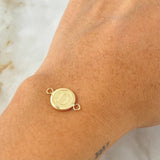 Charm Letter Circle D 0.4 g / 1/2 in Yellow Gold 18K